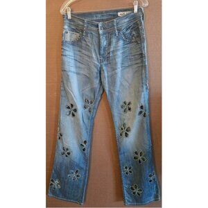 Light Blue 575 Denim Jeans with Cut-Outs